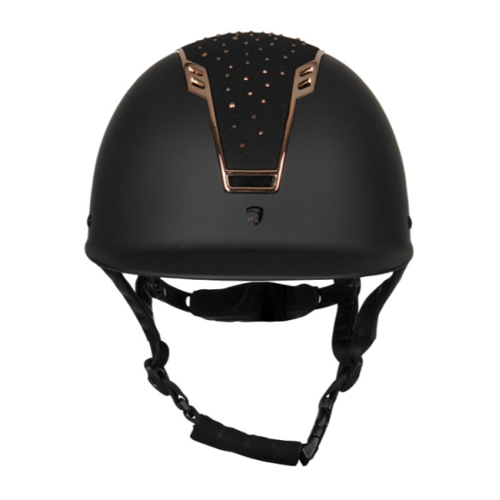 Veiligheidshelm Sparrow zwart/rose strass