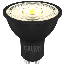 Calex Reflector GU10 2000K-2700K Ledlamp Zwart CCT Dimbaar