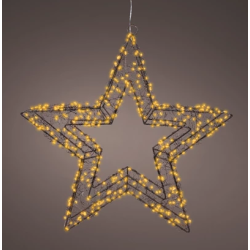 Micro LED ster metaal steady buiten 58cm