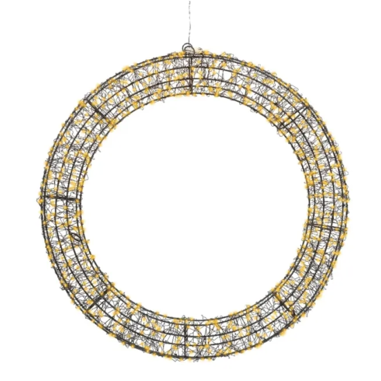 Micro LED krans metaal steady buiten 720 lamps 58 cm