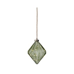 Micro LED diamant steady binnen groen 20cm 15 lamps