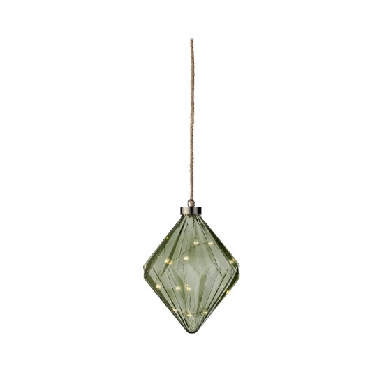 Micro LED diamant steady binnen groen 20cm 15 lamps