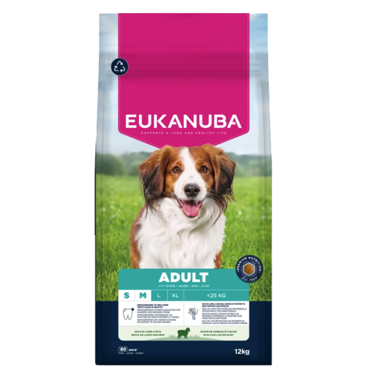 Eukanuba Adult Small Medium Lam Rijst 12kg