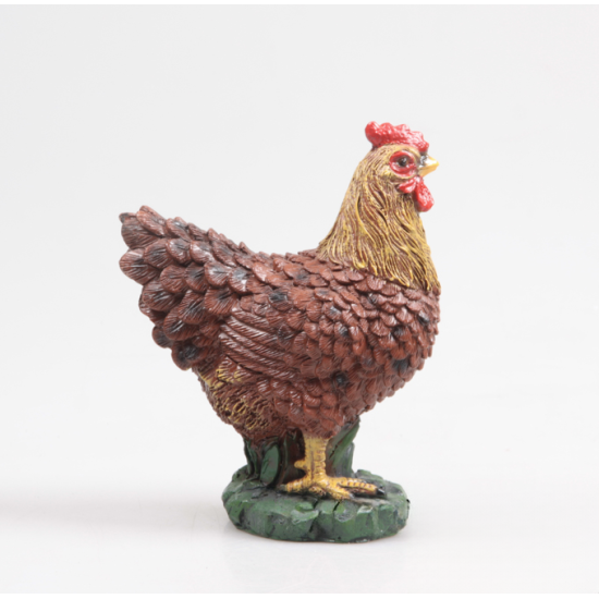 Kip klein bruin 12x8x16cm