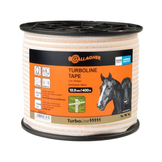 TurboLine lint 12,5mm wit 400m