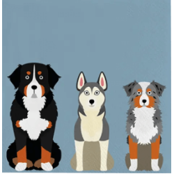 Papieren servetten Honden 33x33cm