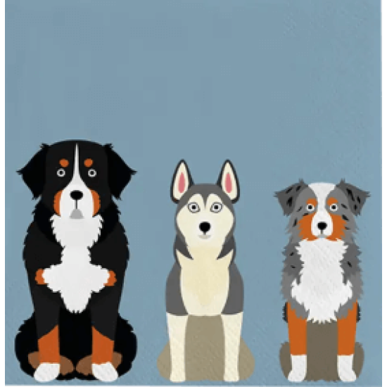 Papieren servetten Honden 33x33cm