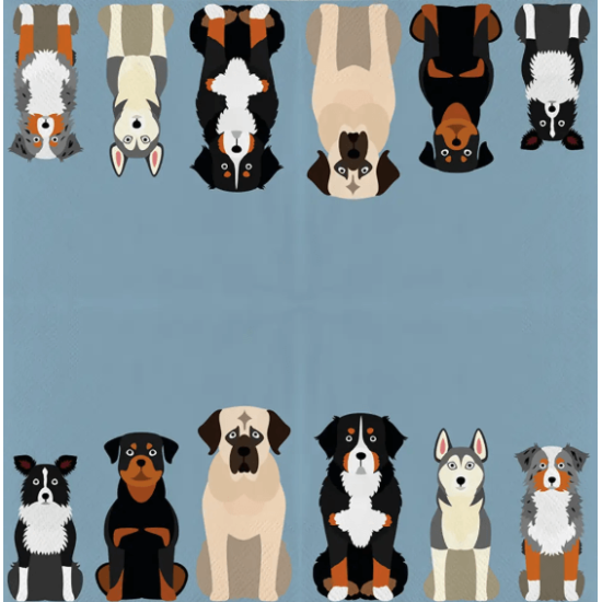 Papieren servetten Honden 33x33cm