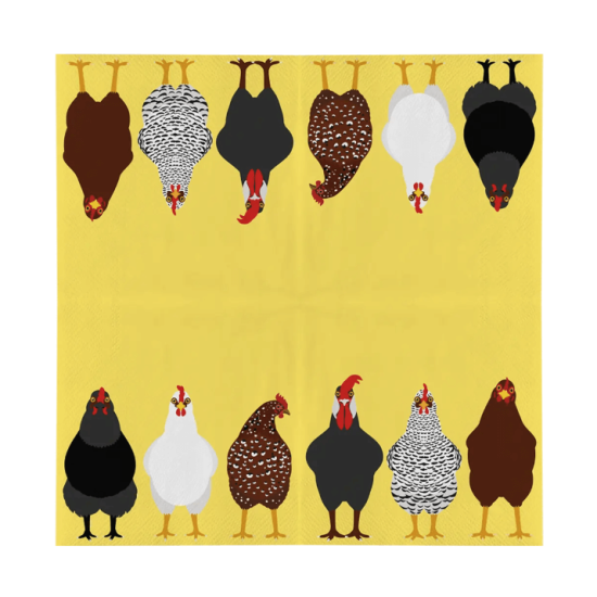 Papieren servetten kippen 33x33cm