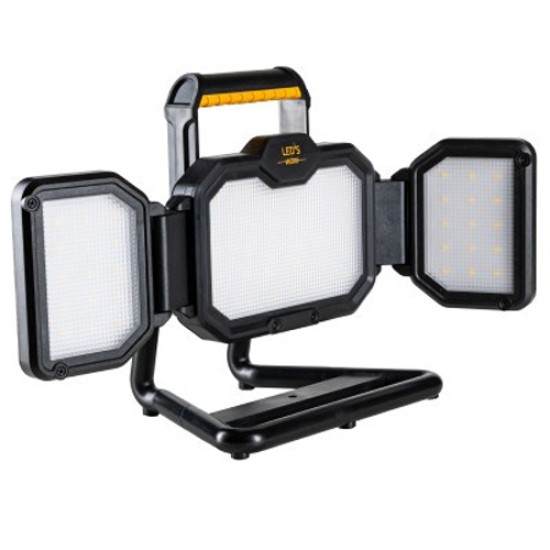 Werklamp oplaadbaar 3000lm IP54 3-delig opvouwbaar