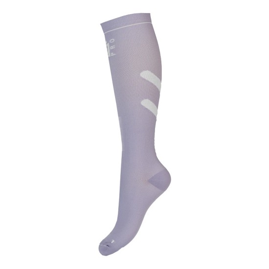 Paardrijsokken Compressie lilac coral