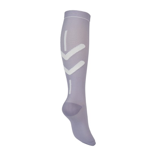 Paardrijsokken Compressie lilac coral
