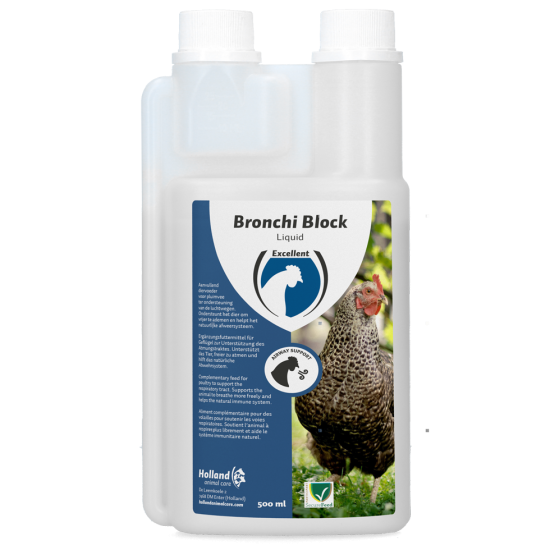 Bronchi Block vloeibaar voor pluimvee 500ml Bronchi Block vloeibaar voor pluimvee 500ml