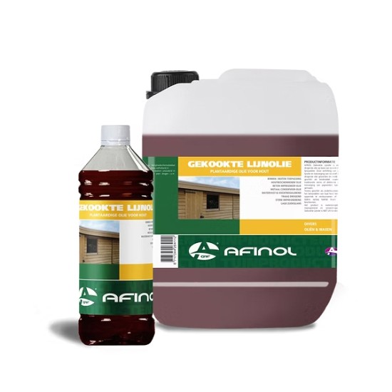 Afinol Lijnolie Gekookt 1 liter Afinol Lijnolie Gekookt 1 liter