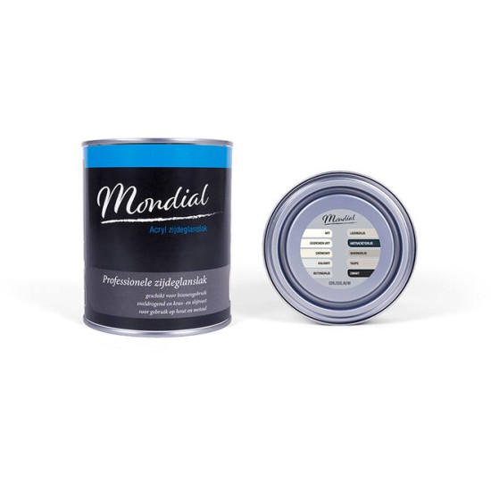 Mondial Zijdeglans Acryl Grijsblauw 750ml