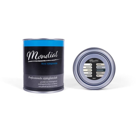 Mondial Zijdeglans Acryl Ral9005 Zwart 750ml