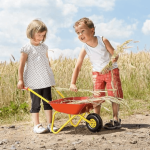 Kinderkruiwagen metaal rood