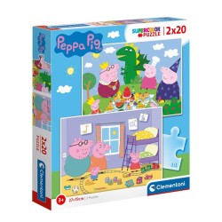 Clementoni peppa pig puzzel 2x20st