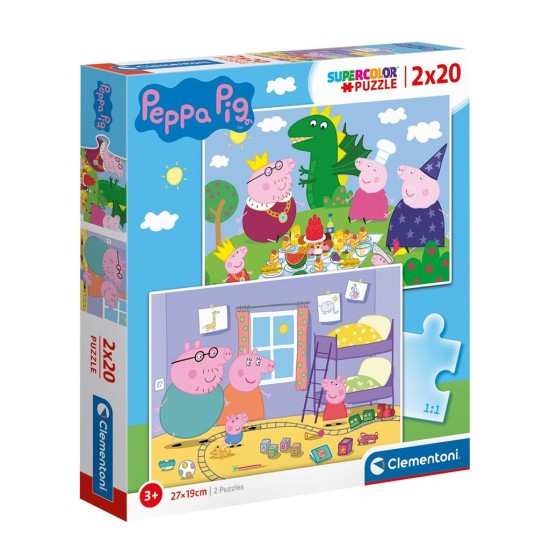 Clementoni peppa pig puzzel 2x20st