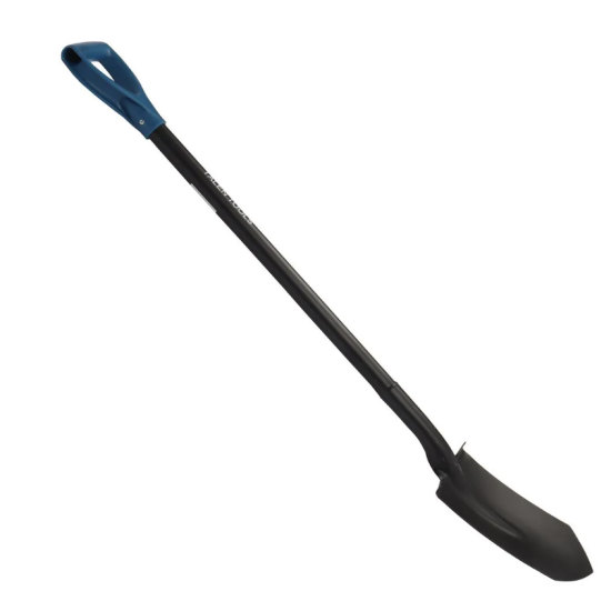 Metalen spade met D-handvat