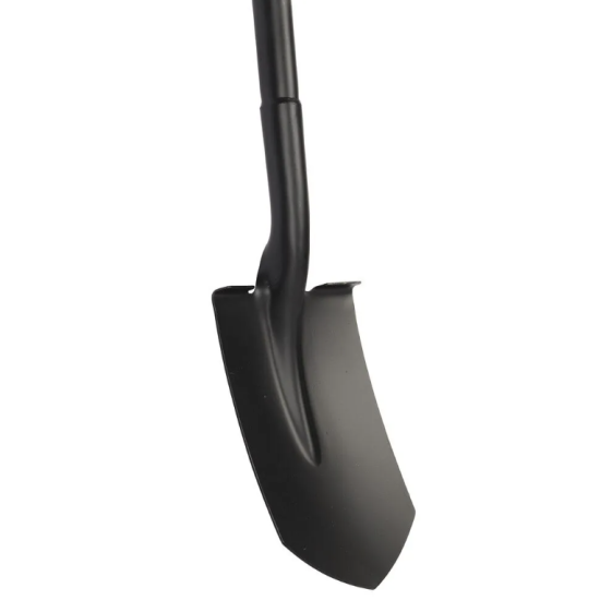 Metalen spade met D-handvat
