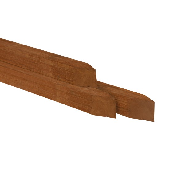 Paal geschaafd 65x65mm Azobe gepunt 275cm