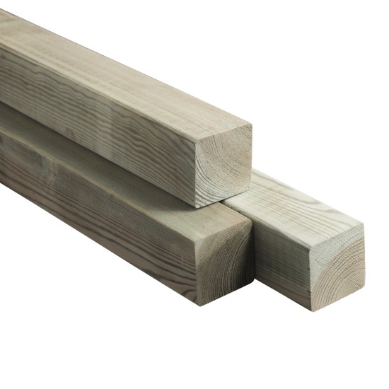 Paal geschaafd 68x68mm Celfix grenen haaks 270cm