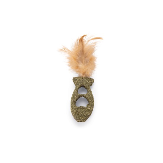 Kattenspeeltje Catnip vis met veren 12cm Kattenspeeltje Catnip vis met veren 12cm