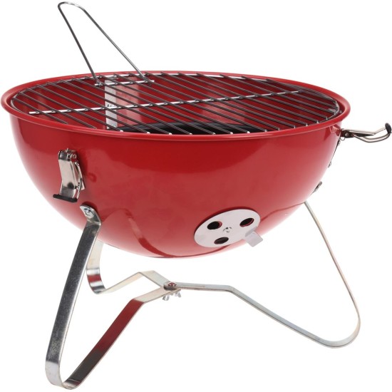 BBQ Barbecue Bolvorm met deksel 37cm BBQ Barbecue Bolvorm met deksel 37cm