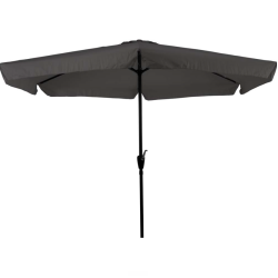 Parasol Gemini grijs 3m met rand