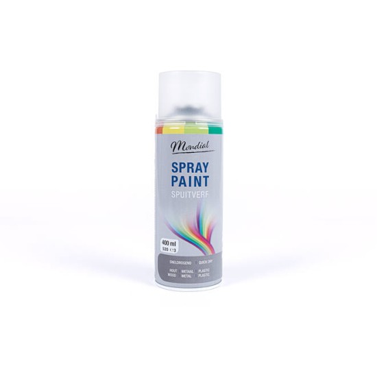 Mondial Spray Paint Blanke Lak Zijdeglans 400ml Mondial Spray Paint Blanke Lak Zijdeglans 400ml