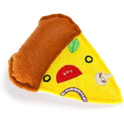 Kattenspeeltje Textiel Pizza Geel