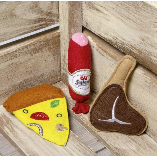 Kattenspeeltje Textiel Salami Rood Kattenspeeltje Textiel Salami Rood