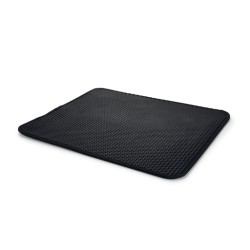 Kattenbakmat dubbel zwart 60x50cm