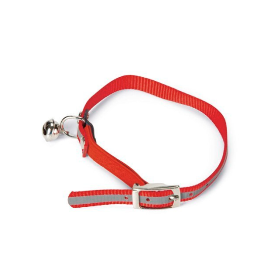 Nylon reflecterend kattenhalsbandje rood Nylon reflecterend kattenhalsbandje rood