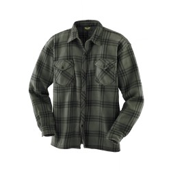 Terrax fleece overhemd 10852 olijf/zwart
