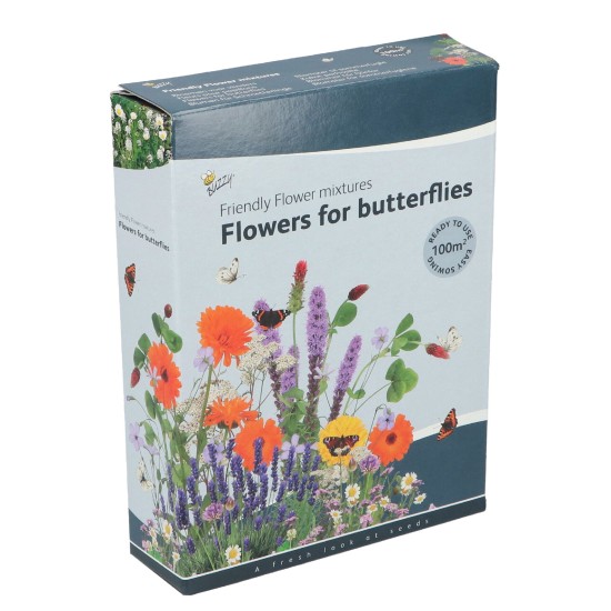Strooidoos Friendly Flowers Vlinders Laag 100m²