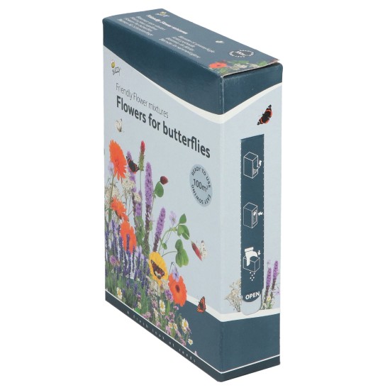 Strooidoos Friendly Flowers Vlinders Laag 100m²