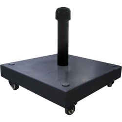 Parasolvoet op 4 wielen graniet 50kg zwart