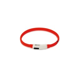 Siliconen hondenhalsband Dogini USB Rood 35cm