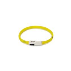 Siliconen hondenhalsband Dogini USB Geel 35cm