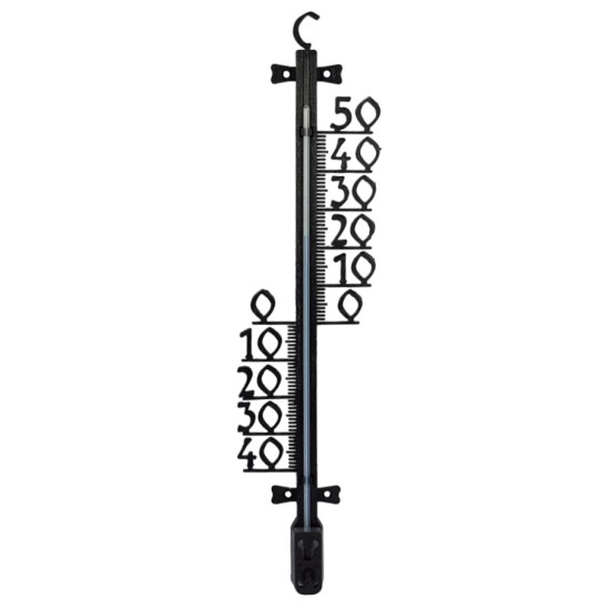 Buitenthermometer 47cm zwart