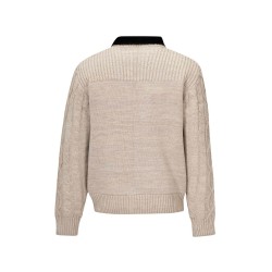Bjørnson gebreid vest Viggo beige melange