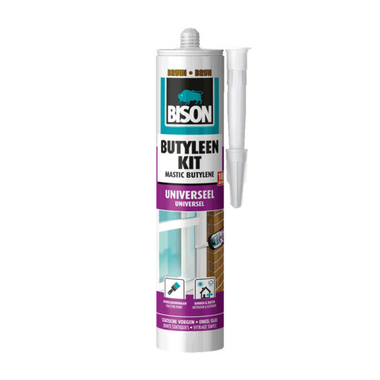 Bison Butyleenkit Bruin 310ml