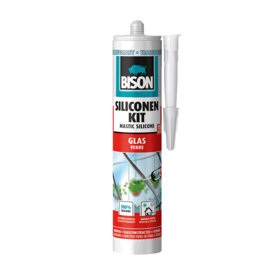 Bison Siliconenkit Glas Transparant 300ml