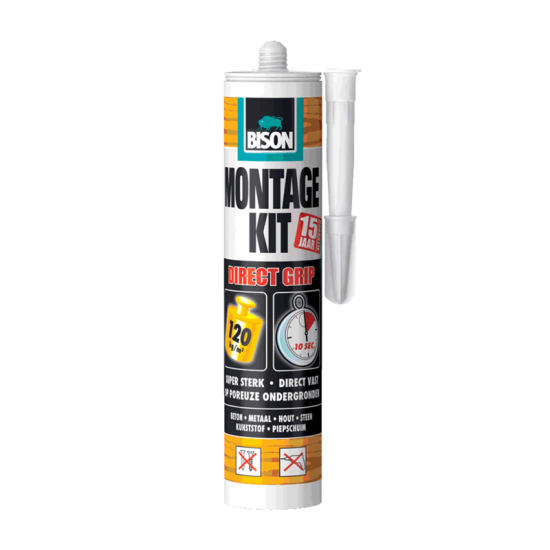 Bison Montagekit Direct grip Wit 370gr Bison Montagekit Direct grip Wit 370gr