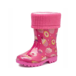 Kinderlaars gevoerd pvc Candy roze