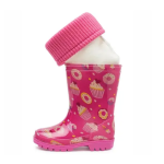 Kinderlaars gevoerd pvc Candy roze