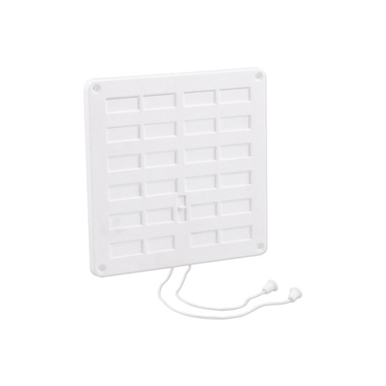 Afsluitbaar ventilatierooster 200x200mm wit Afsluitbaar ventilatierooster 200x200mm wit