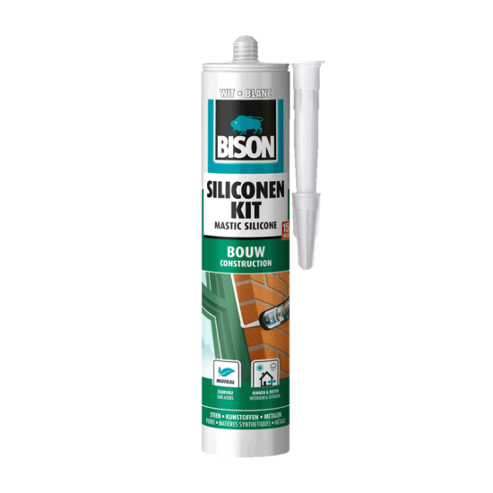Bison siliconenkit bouw wit 300ml